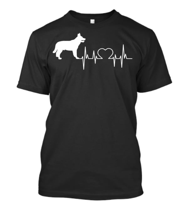 Blue Heeler Heartbeat Silhouette 28 T-Shirt
