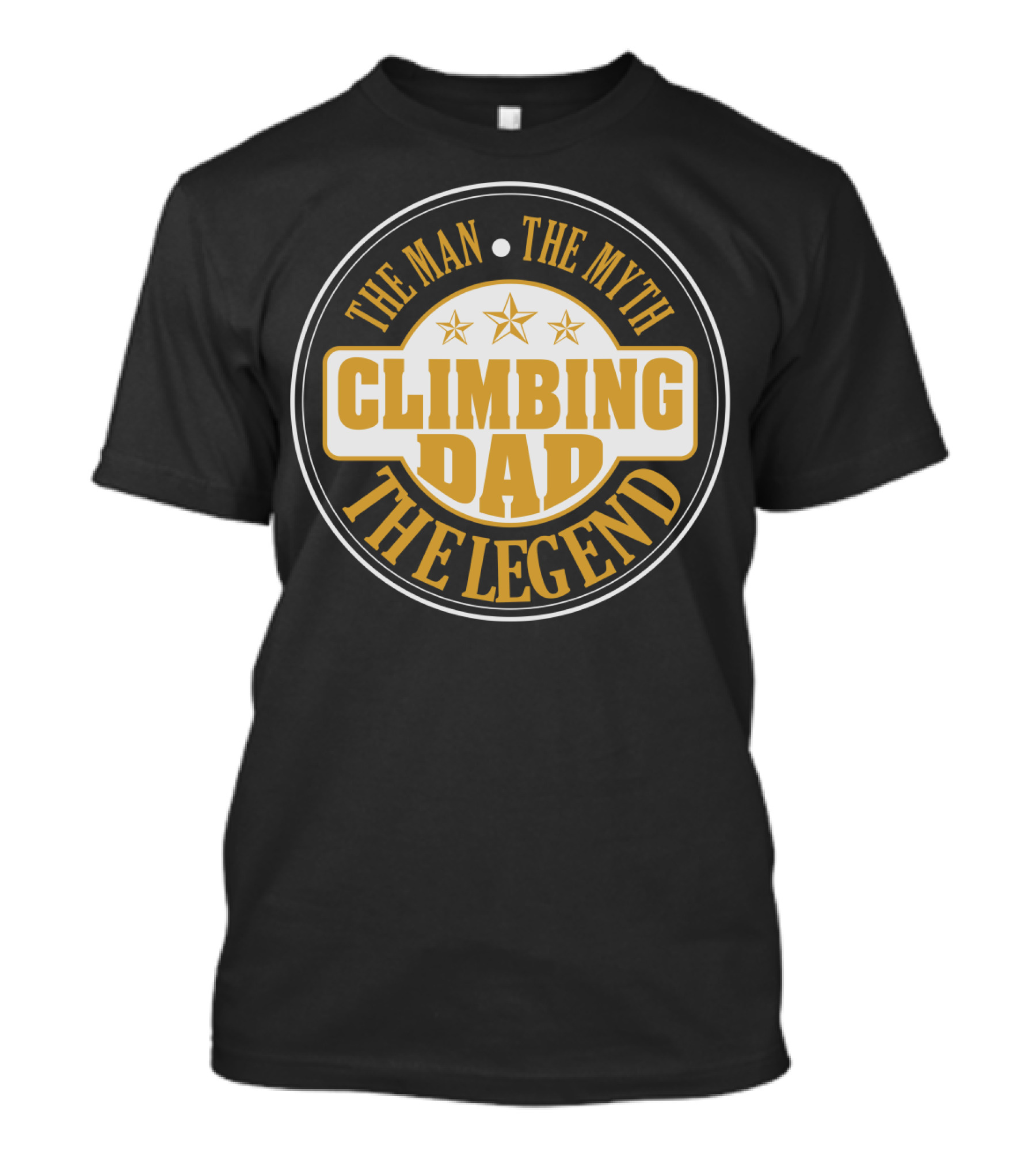 Climbing Dad The Man The Myth The Legend S37 Stars T-Shirt