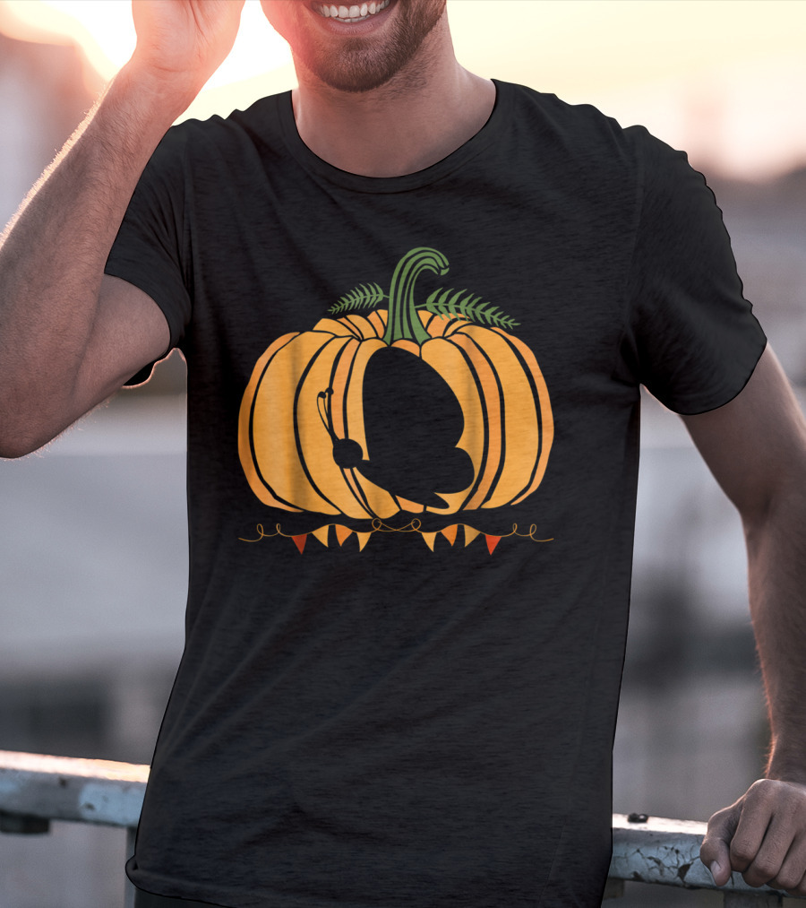 Cool Butterfly And Pumpkin Halloween For Kid Dad Mom T-Shirt