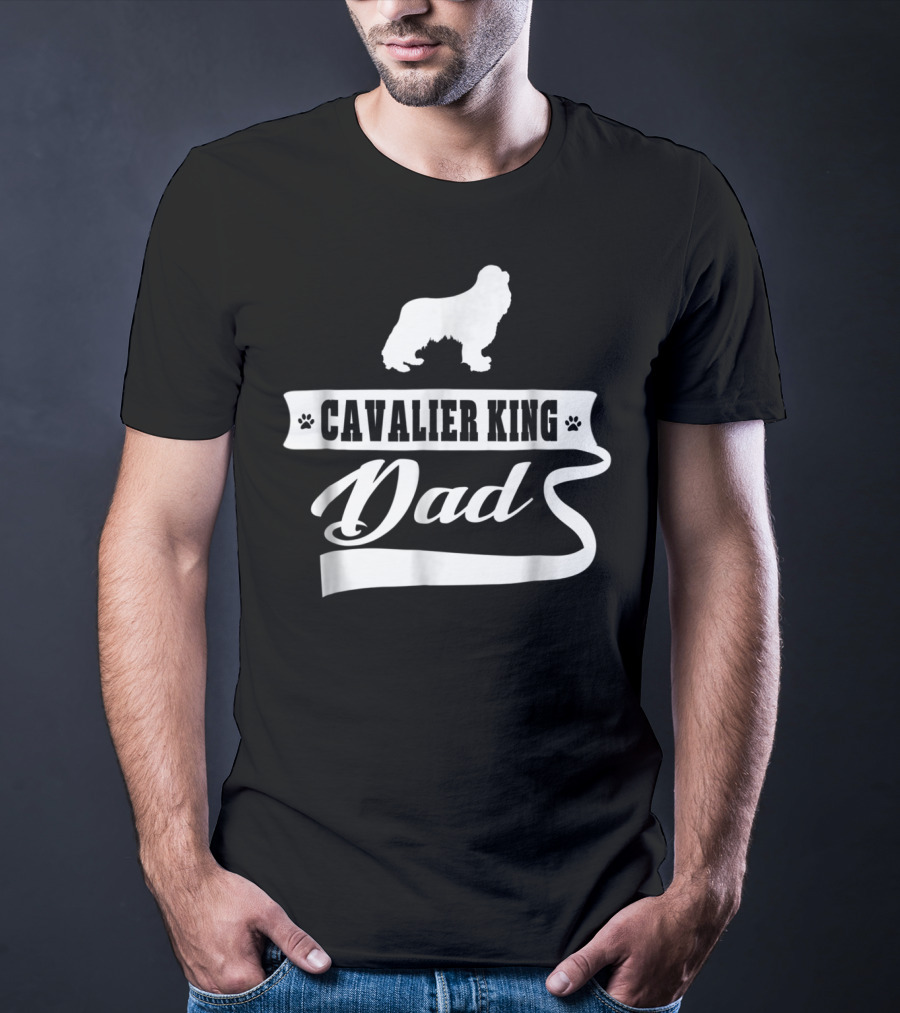 Cavalier King Dad Mens Animal Dogs T-Shirt