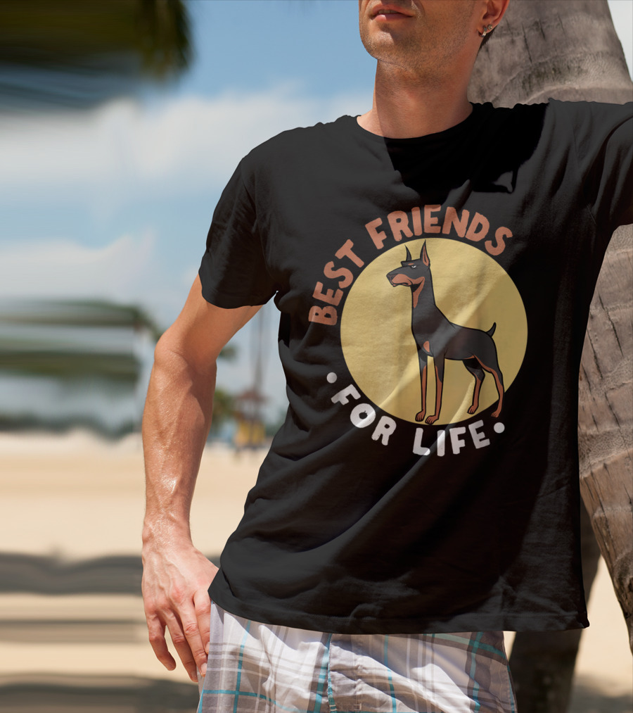 Best Friends For Life Doberman Dad Funny Pinscher 52 T-Shirt