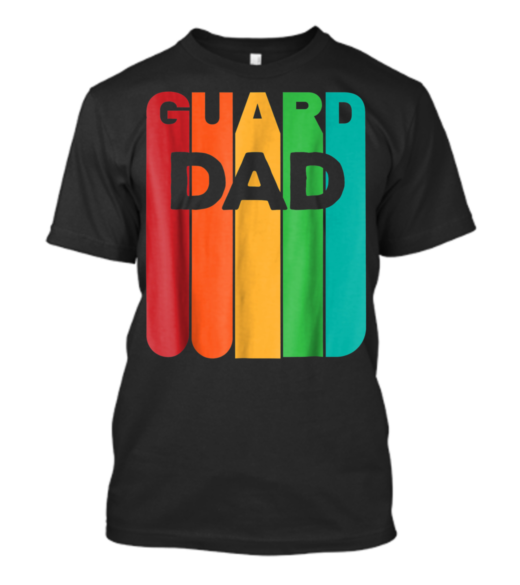 Color Guard Dad Rainbow Stripes T-Shirt