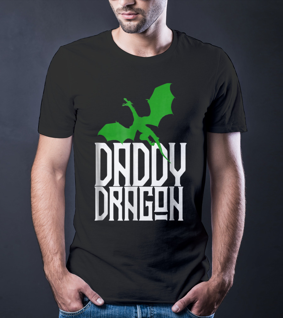 Daddy Dragon Green Matching Family Dad Father75 T-Shirt