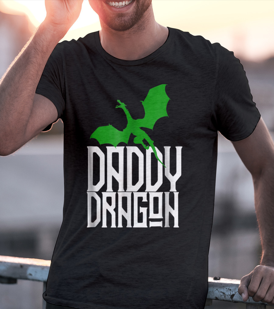 Daddy Dragon Green Matching Family Dad Father75 T-Shirt