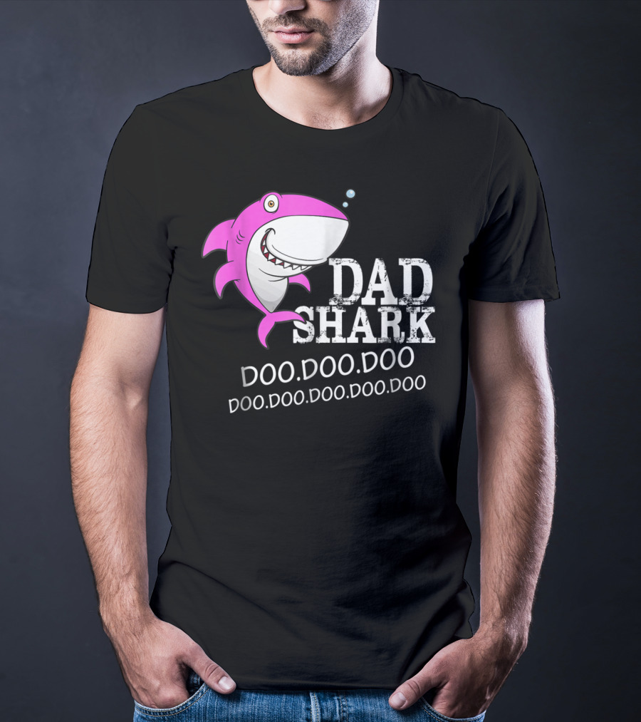 Dad Shark Doo Doo Doo Halloween Christmas Family Shark T-Shirt