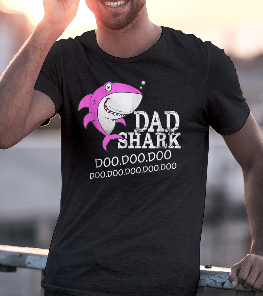 Dad Shark Doo Doo Doo Halloween Christmas Family Shark T-Shirt