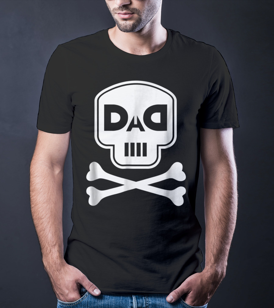 DAD White Skull Crossbones Logo Rap Merch56 T-Shirt