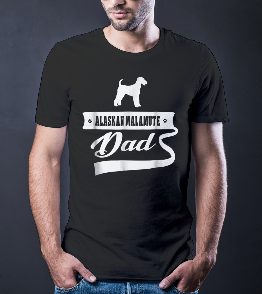 Alaskan Malamute Dad Men Dog Animal Dogs T-Shirt