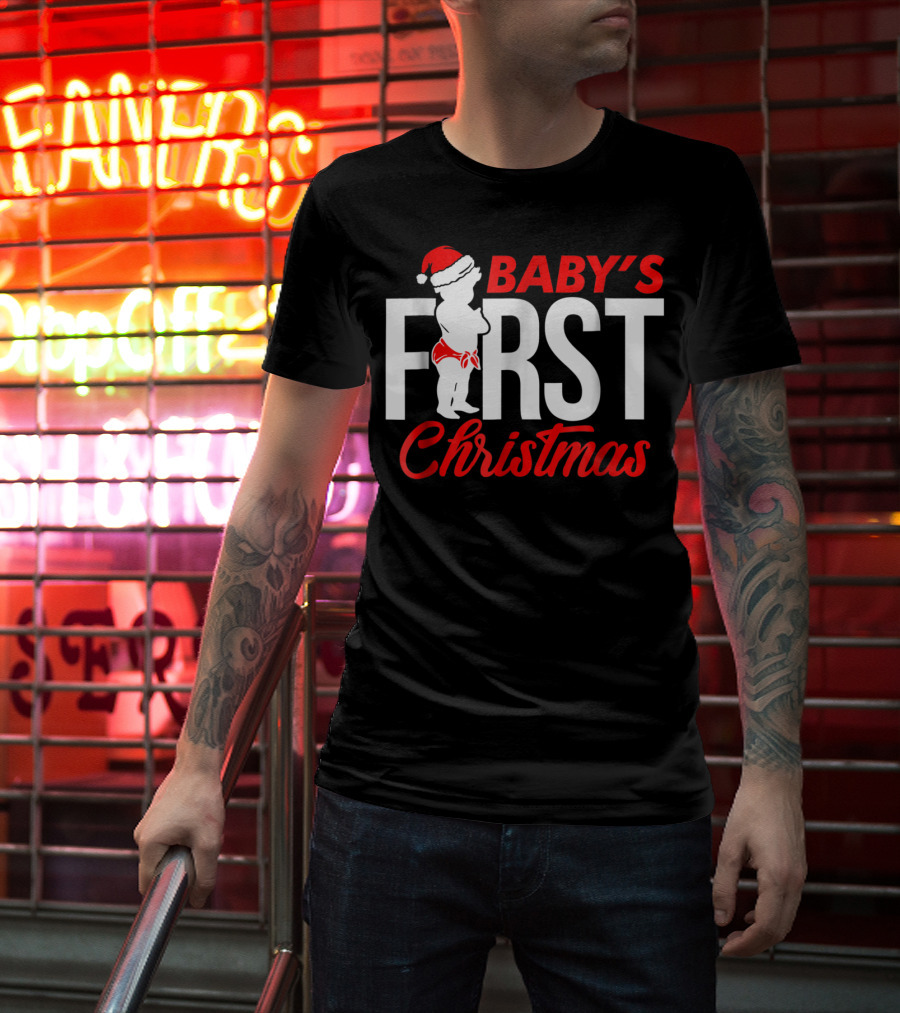 Baby's First Christmas Sister Family Grandma T-Shirt