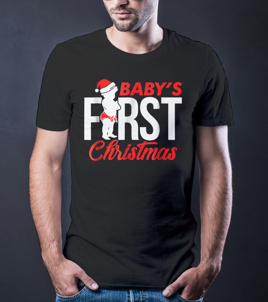 Baby's First Christmas Sister Family Grandma T-Shirt