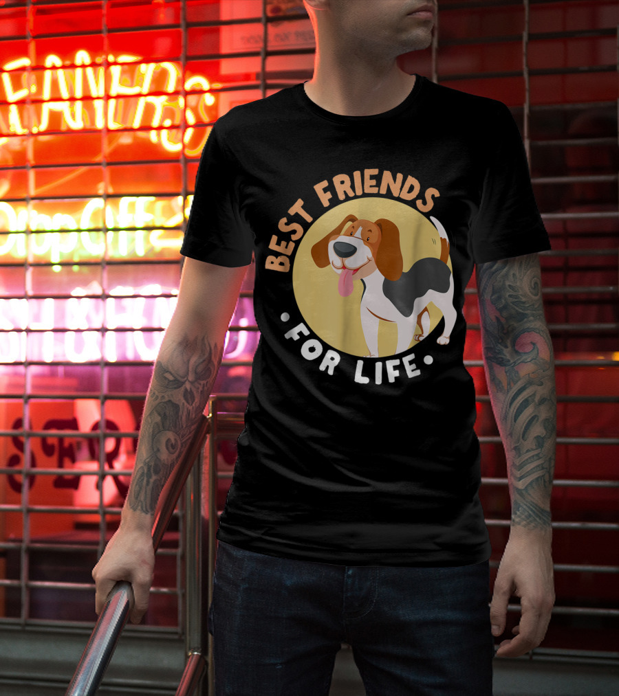 Best Friends For Life Beagle Dad Funny T-Shirt
