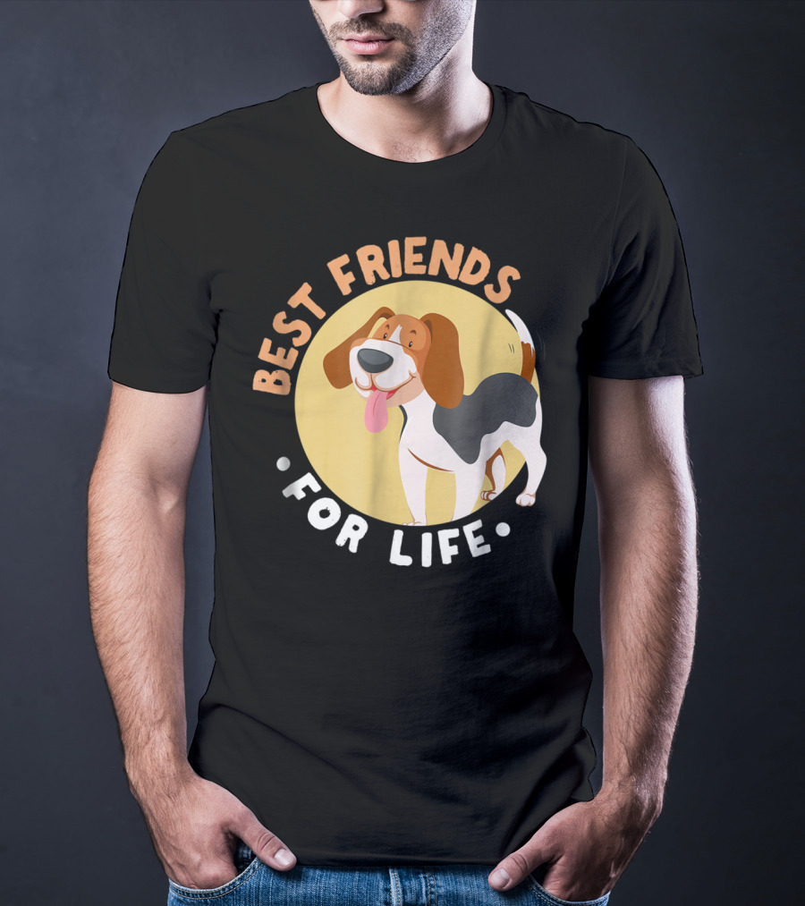Best Friends For Life Beagle Dad Funny T-Shirt