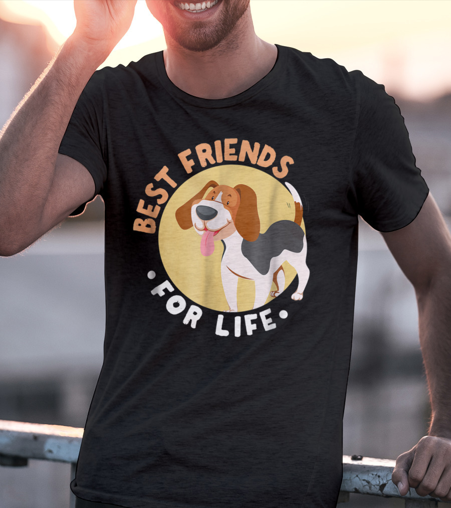 Best Friends For Life Beagle Dad Funny T-Shirt