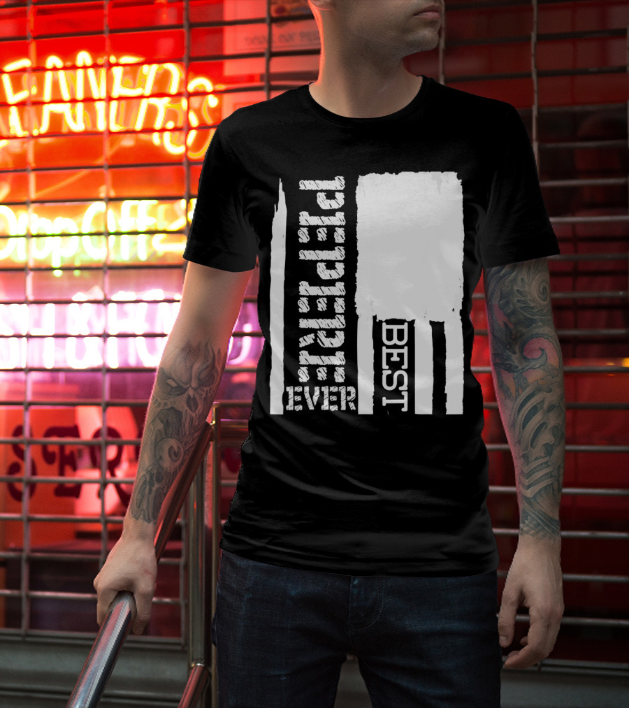 Best Pepere Ever Distressed Flag T-Shirt