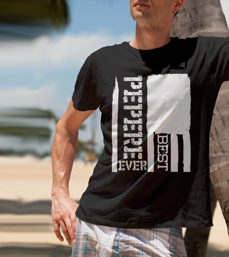 Best Pepere Ever Distressed Flag T-Shirt