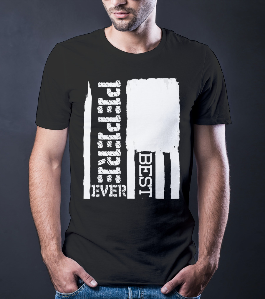 Best Pepere Ever Distressed Flag T-Shirt