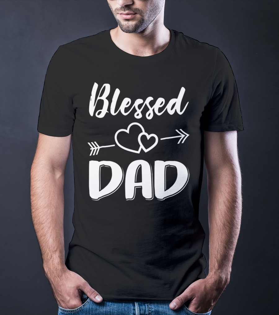 Blessed Dad Heart Arrow T-Shirt