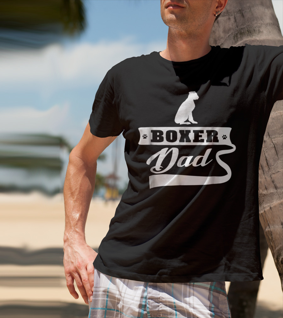 Boxer Dad Dog Mens Animal T-Shirt