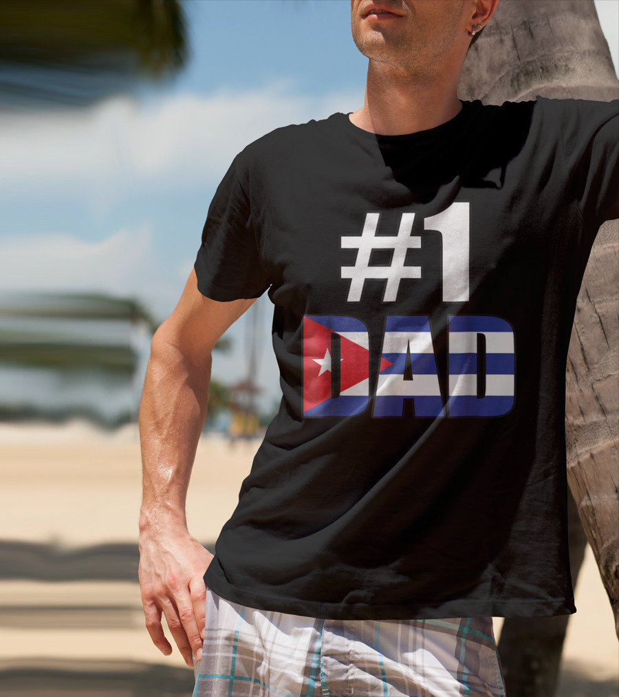 1 Dad Cuba Flag T-Shirt