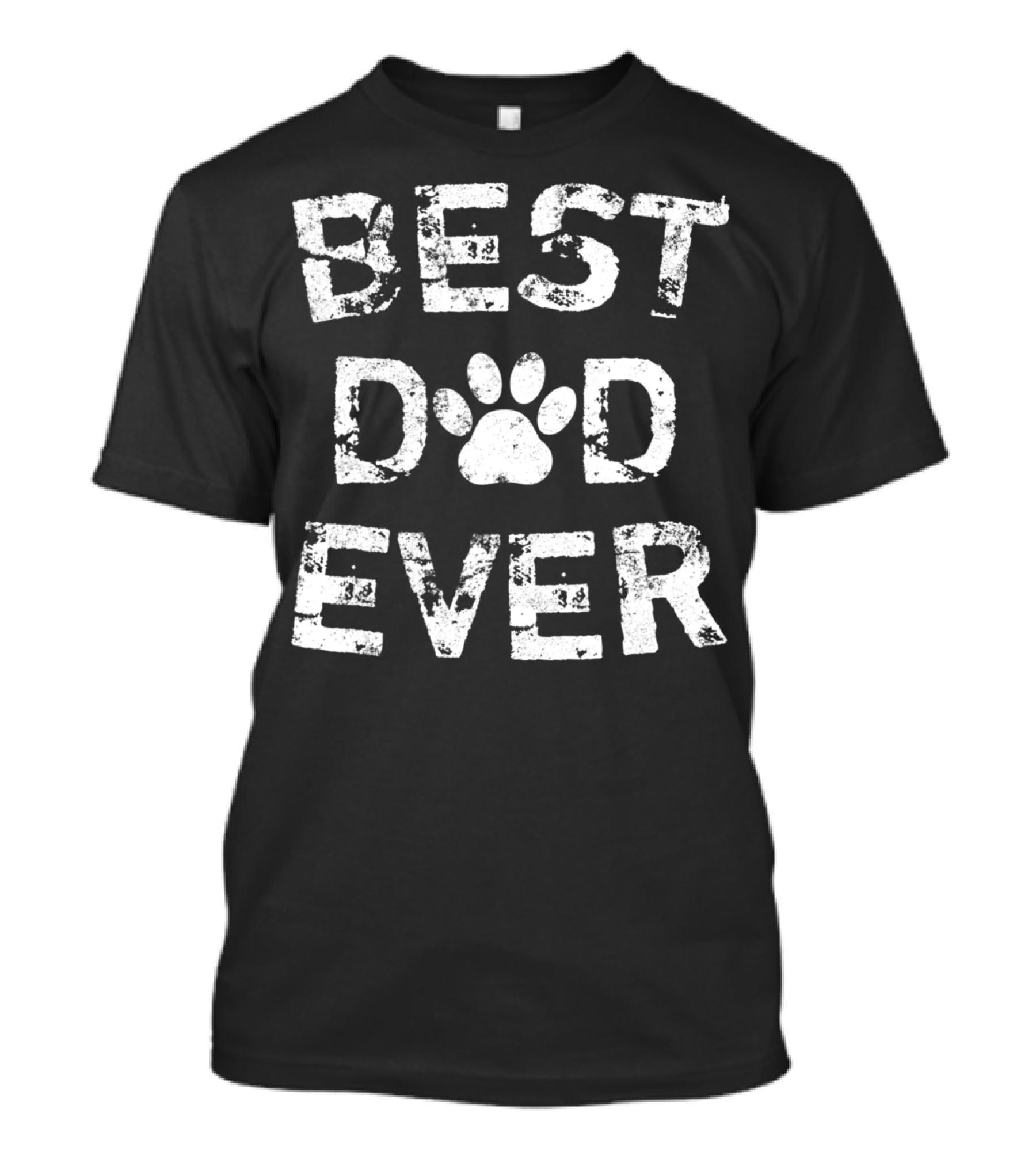 Best Dad Ever Dog Cat Paw Prints T-Shirt