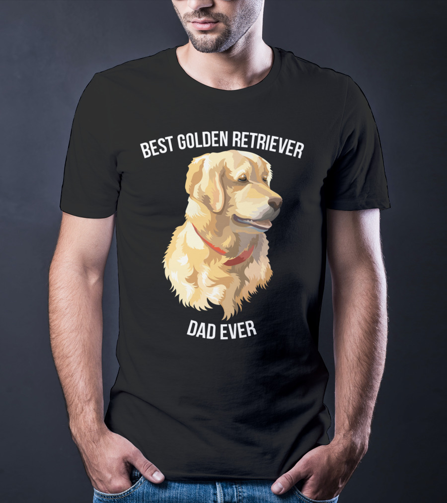 BEST GOLDEN RETRIEVER DAD EVER Retriever Dog Mens77 T-Shirt