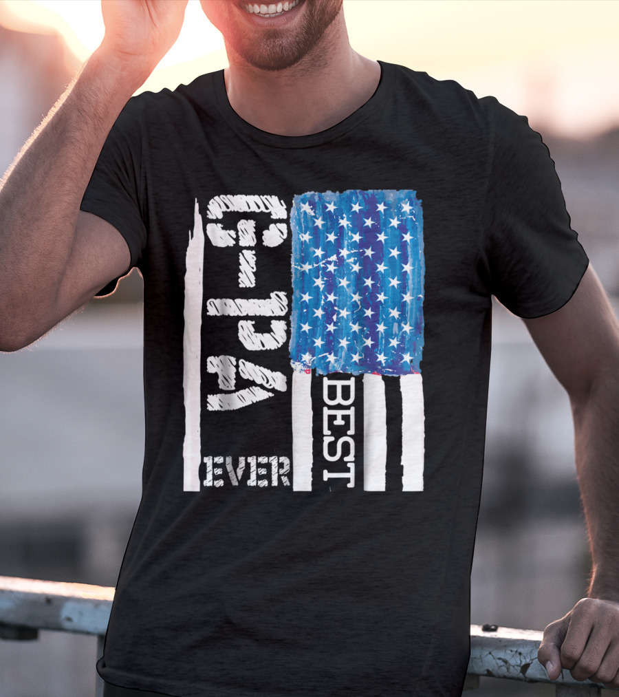 Best GPa Ever Distressed American Flag Best T-Shirt