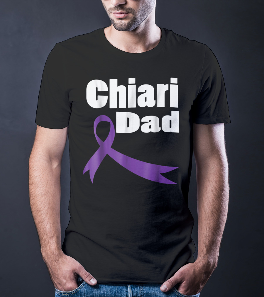 Chiari Malformation Dad Awareness Purple T-Shirt
