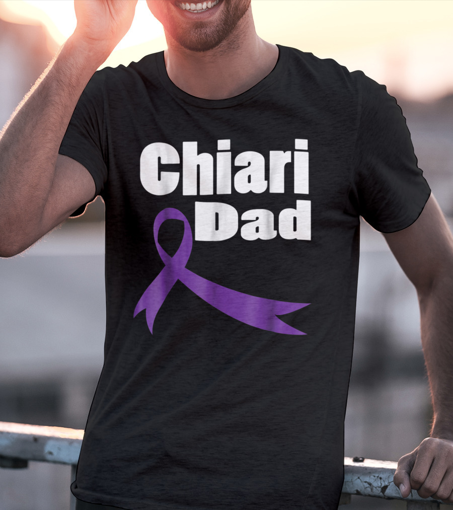 Chiari Malformation Dad Awareness Purple T-Shirt