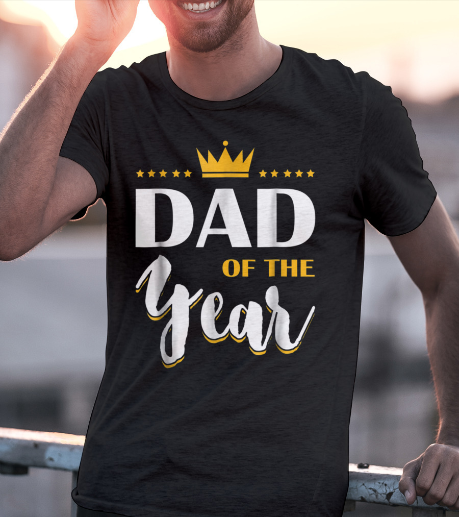 Dad Of The Year Crown Stars T-Shirt