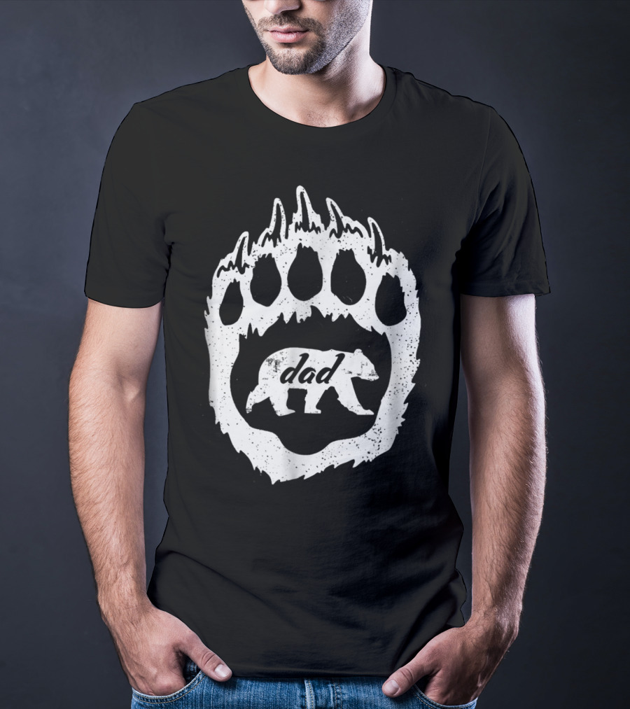 Dad Bear Paw52 Graphic With Bear T-Shirt