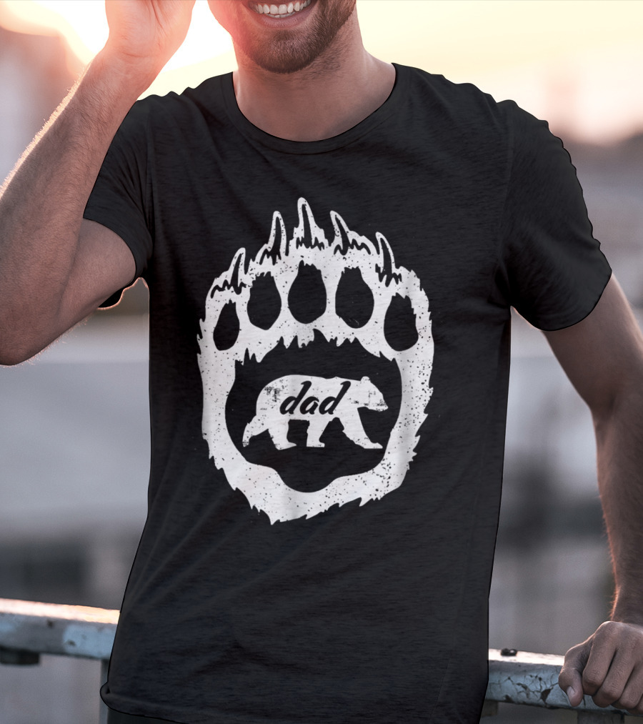 Dad Bear Paw52 Graphic With Bear T-Shirt