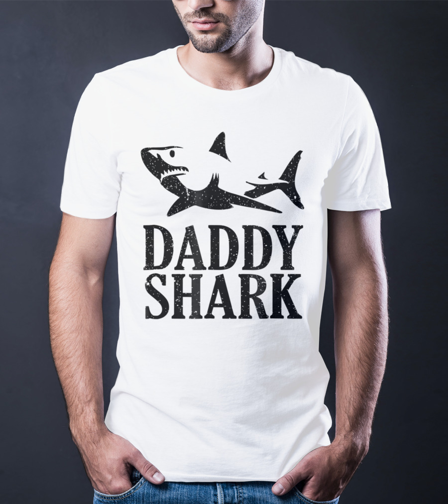 Daddy Shark Dad Of The Birthday Boy Daddy Shark T-Shirt