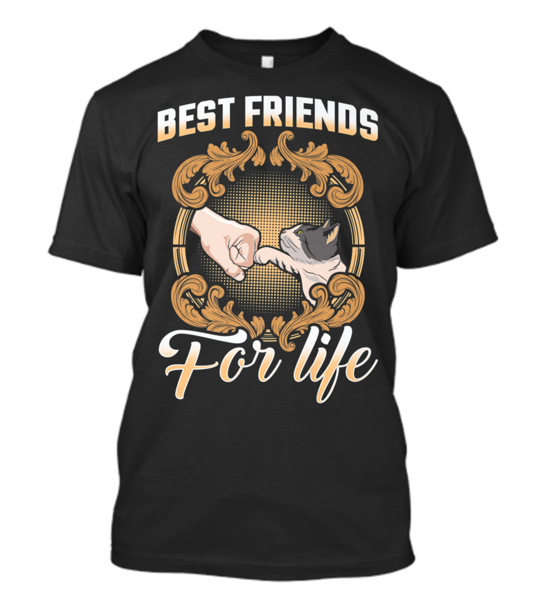 Crazy Cat Lady Best Friends For Life Fist Bump T-Shirt
