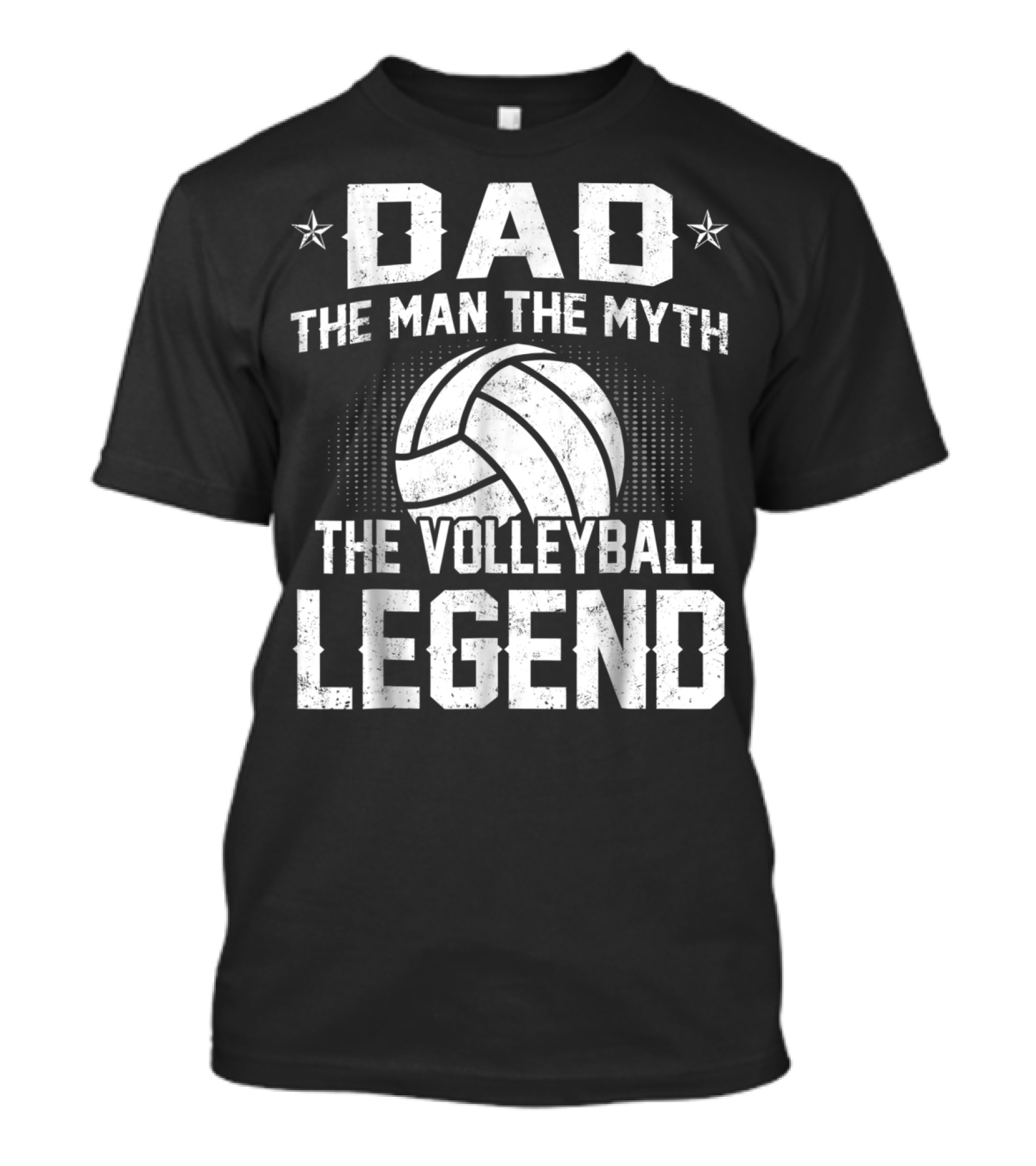 Dad The Man The Myth The Volleyball Legend Star Emblem T-Shirt