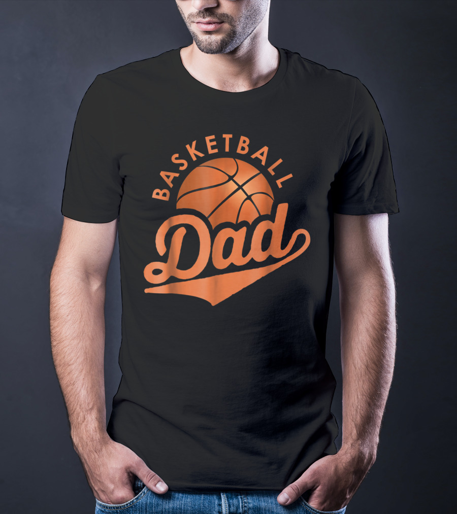 Basketball Dad Funny Father Bball Men46 Sports T-Shirt