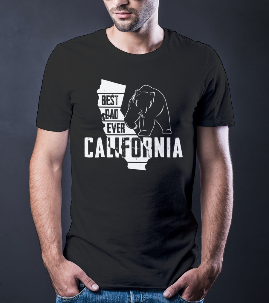 Best Dad Ever California Bear State Pride T-Shirt