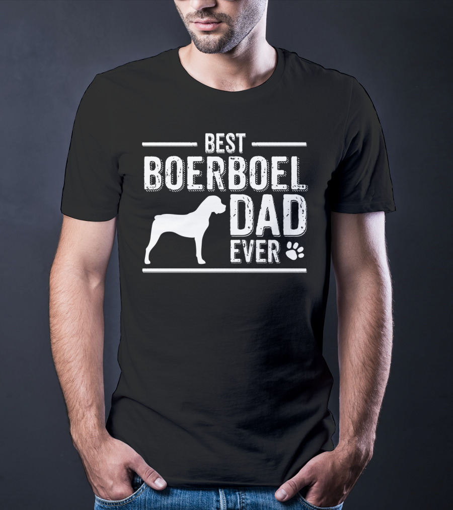 Best Boerboel Dad Ever Paw Prints T-Shirt
