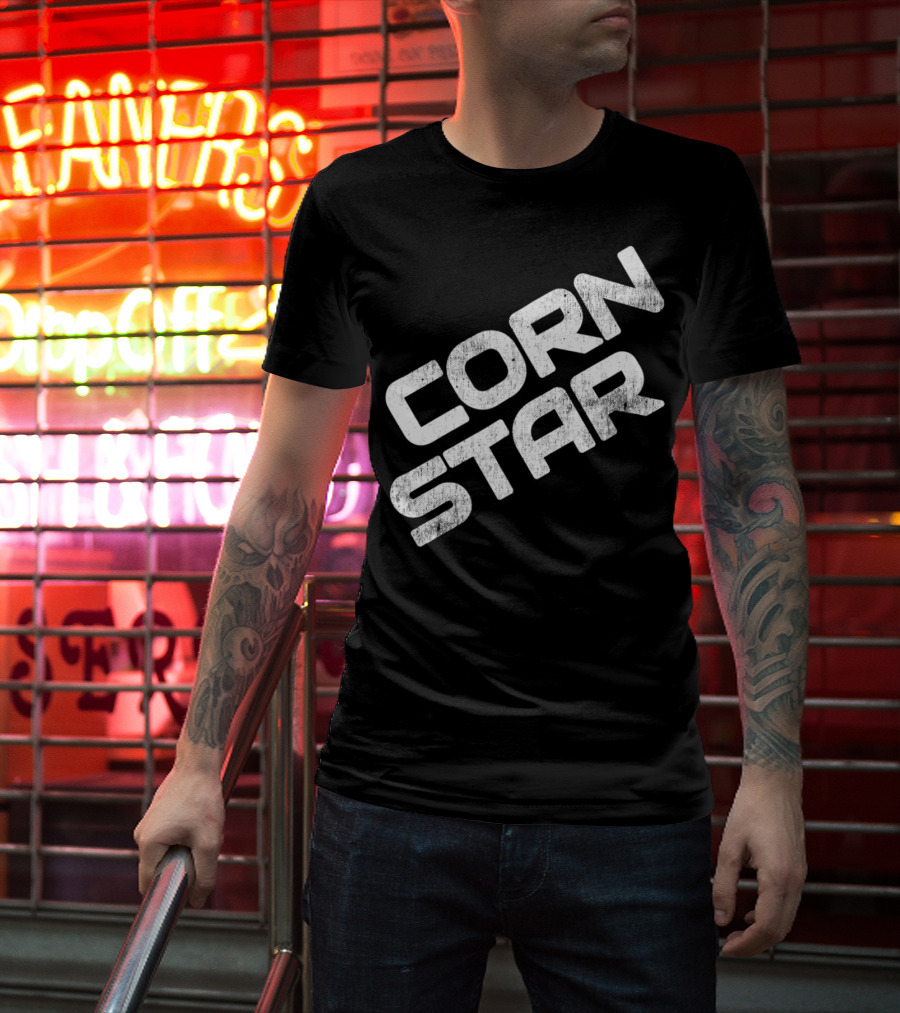 Corn Star Funny Dad Fathers Cornhole Bar Beer Toss Game T-Shirt