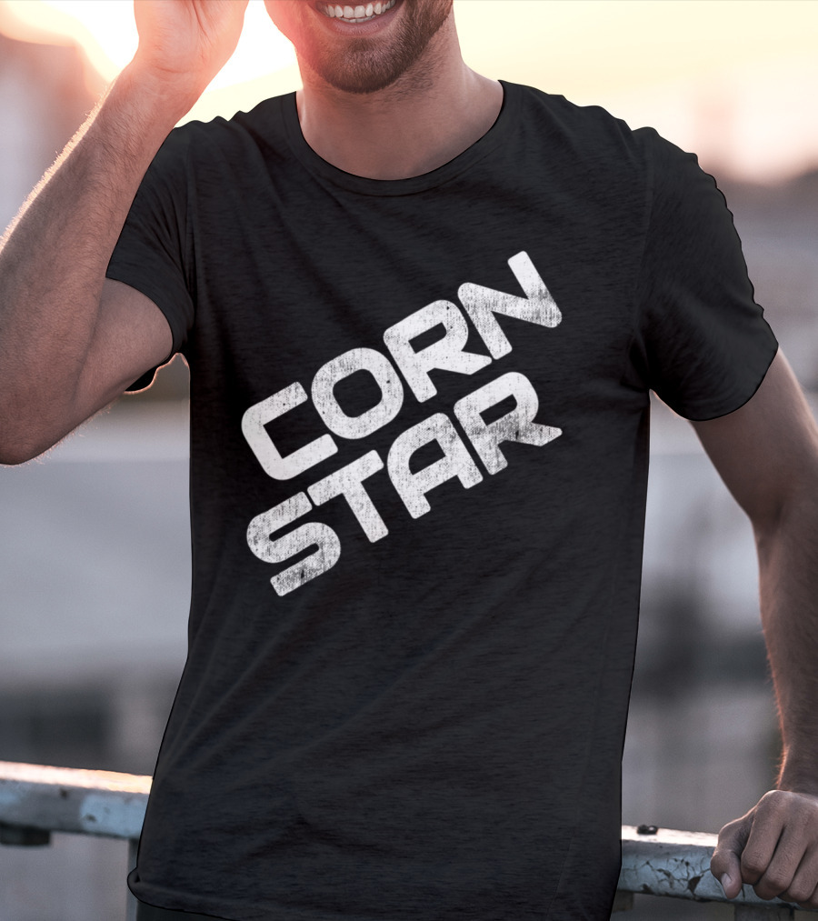 Corn Star Funny Dad Fathers Cornhole Bar Beer Toss Game T-Shirt