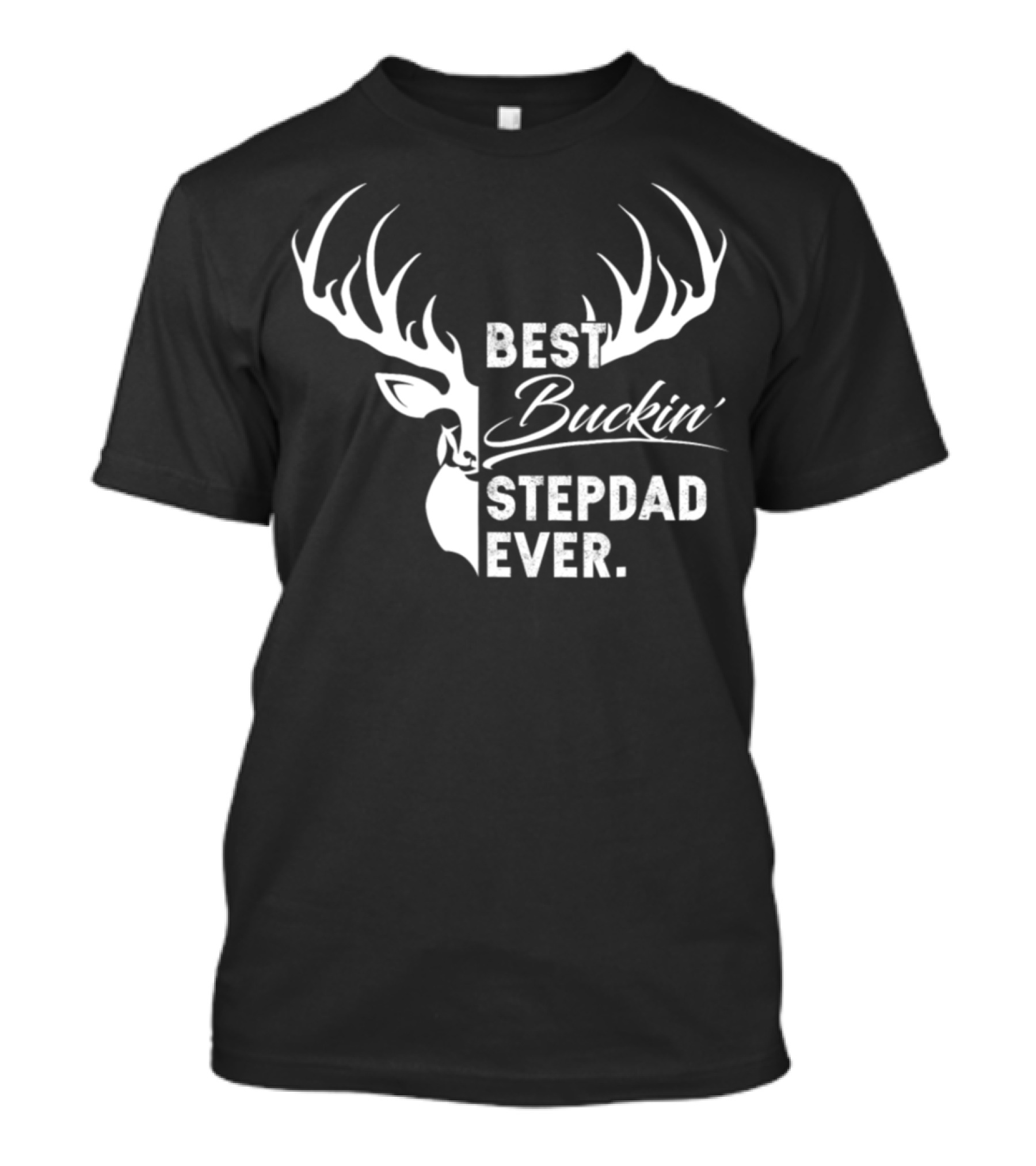 Best Buckin' Stepdad Ever Deer Hunting Fathers Day Gift T-Shirt