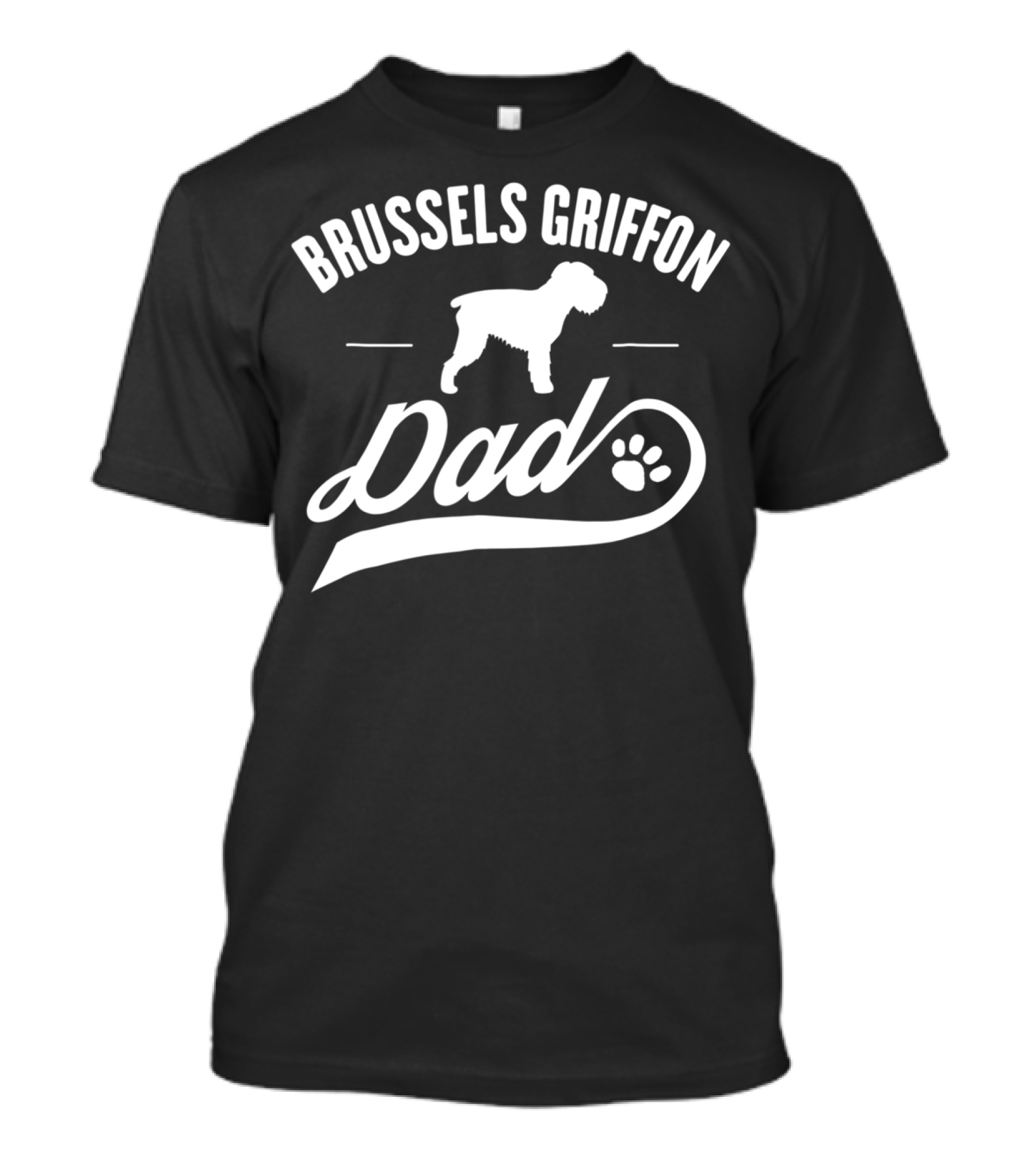 Brussels Griffon Dog Dad Paw Lover T-Shirt