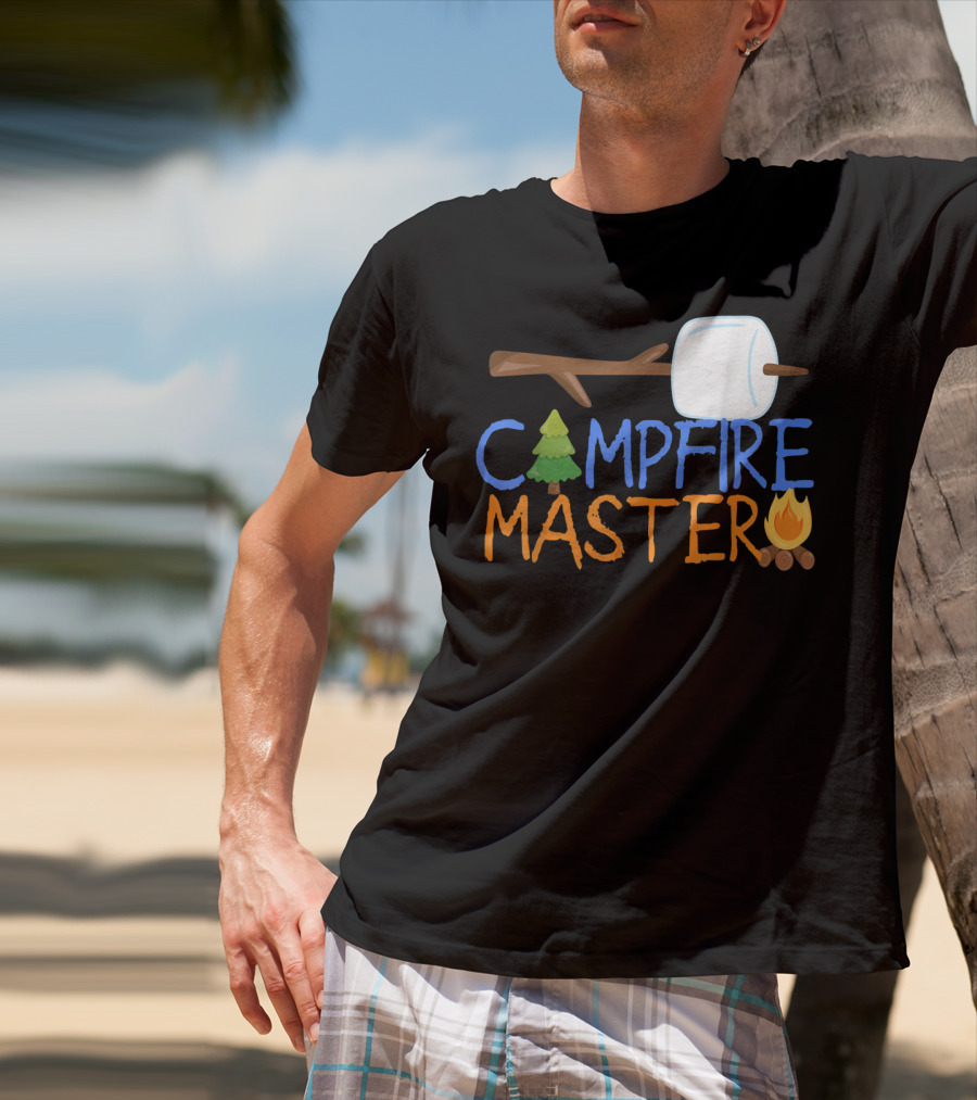 Campfire Master Dad Camping S'Mores Bonfire85 T-Shirt