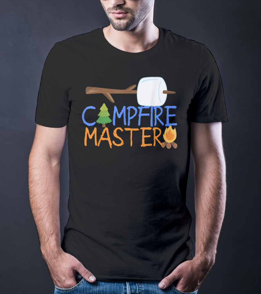 Campfire Master Dad Camping S'Mores Bonfire85 T-Shirt
