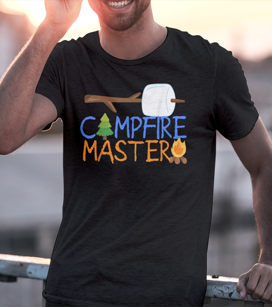 Campfire Master Dad Camping S'Mores Bonfire85 T-Shirt