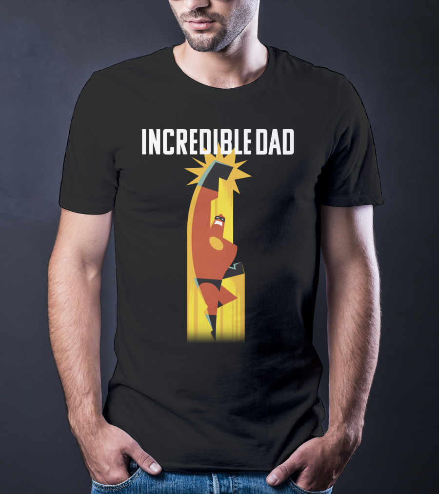 Incredible Dad Disney Pixar Incredibles 2 Dad Powers Superhero Action T-Shirt