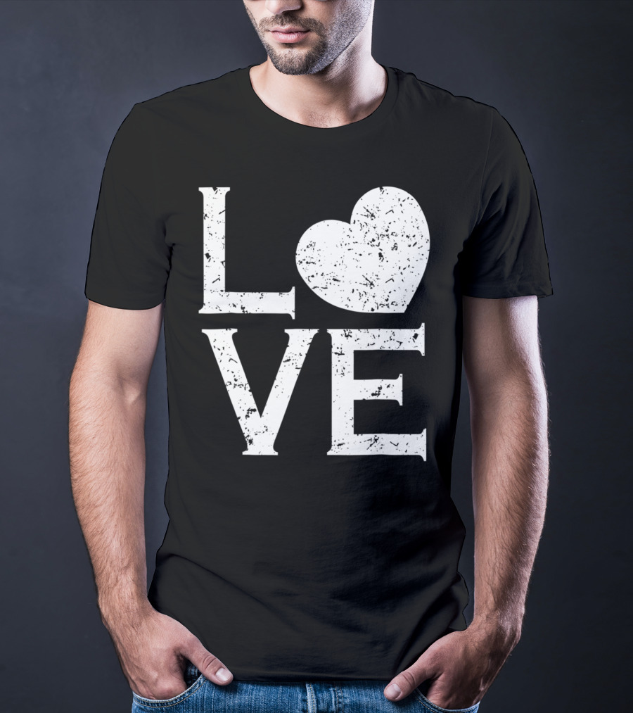 Love Heart Baseball Sports Vintage T-Shirt