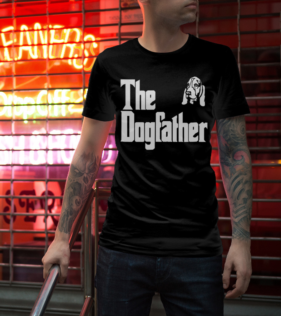 Basset Hound Dad The Dogfather Birthday Gift T-Shirt