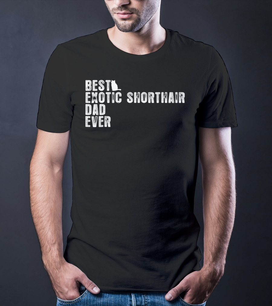 Best Exotic Shorthair Cat Dad Ever T-Shirt