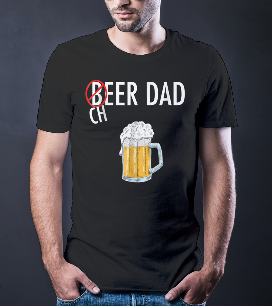 Cheer Dad Beer Cheerleader Father Family Funny T-Shirt