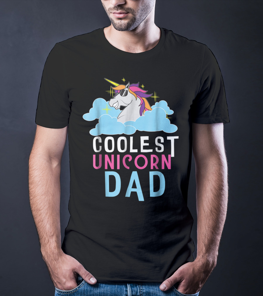 Coolest Unicorn Dad Father Parent Magical T-Shirt